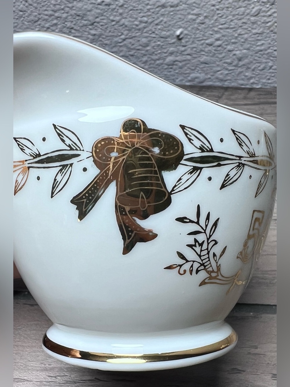 Lefton China VTG 50th Wedding Anniversary Creamer & Lid Sugar Bowl Set 274N Gold - Picture 9 of 9